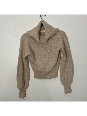 Wilfred Aritizia Tan Wool Cashmere Blend Turtleneck Sweater Size 2XS